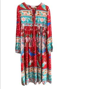 Bohemian floral tunic dress ✨size M ✨new ✨